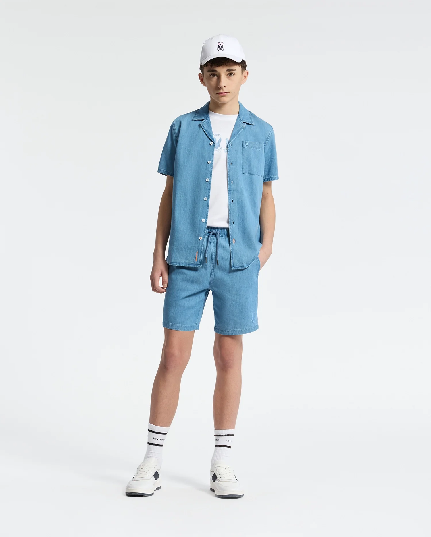 KIDS KERVIN LIGHTWEIGHT DENIM WOVEN SHIRT - B0Q467F200 - Image 6