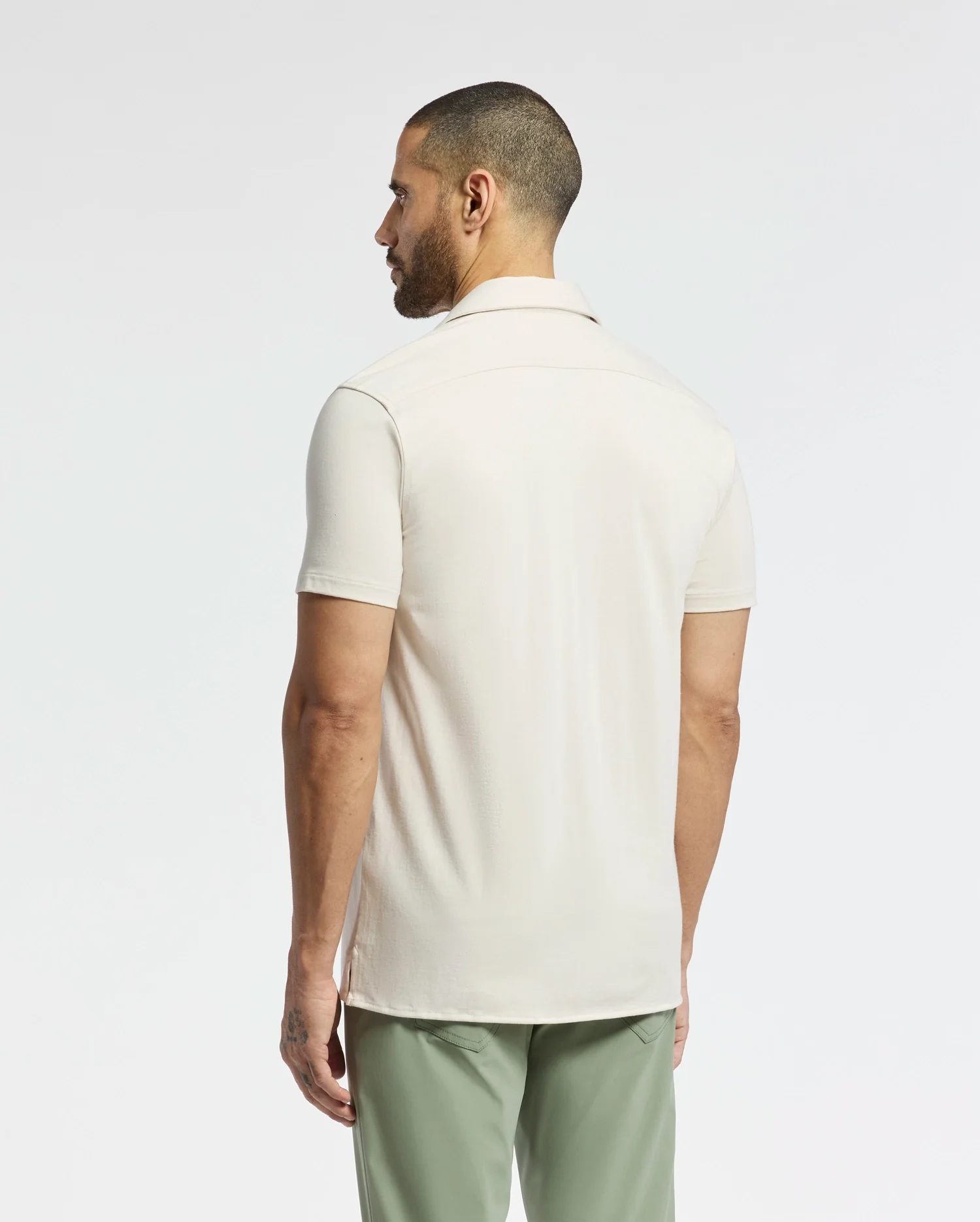 MENS BRYAN CAMP COLLAR SHORT SLEEVE SHIRT - B6Q581F200 - Image 5