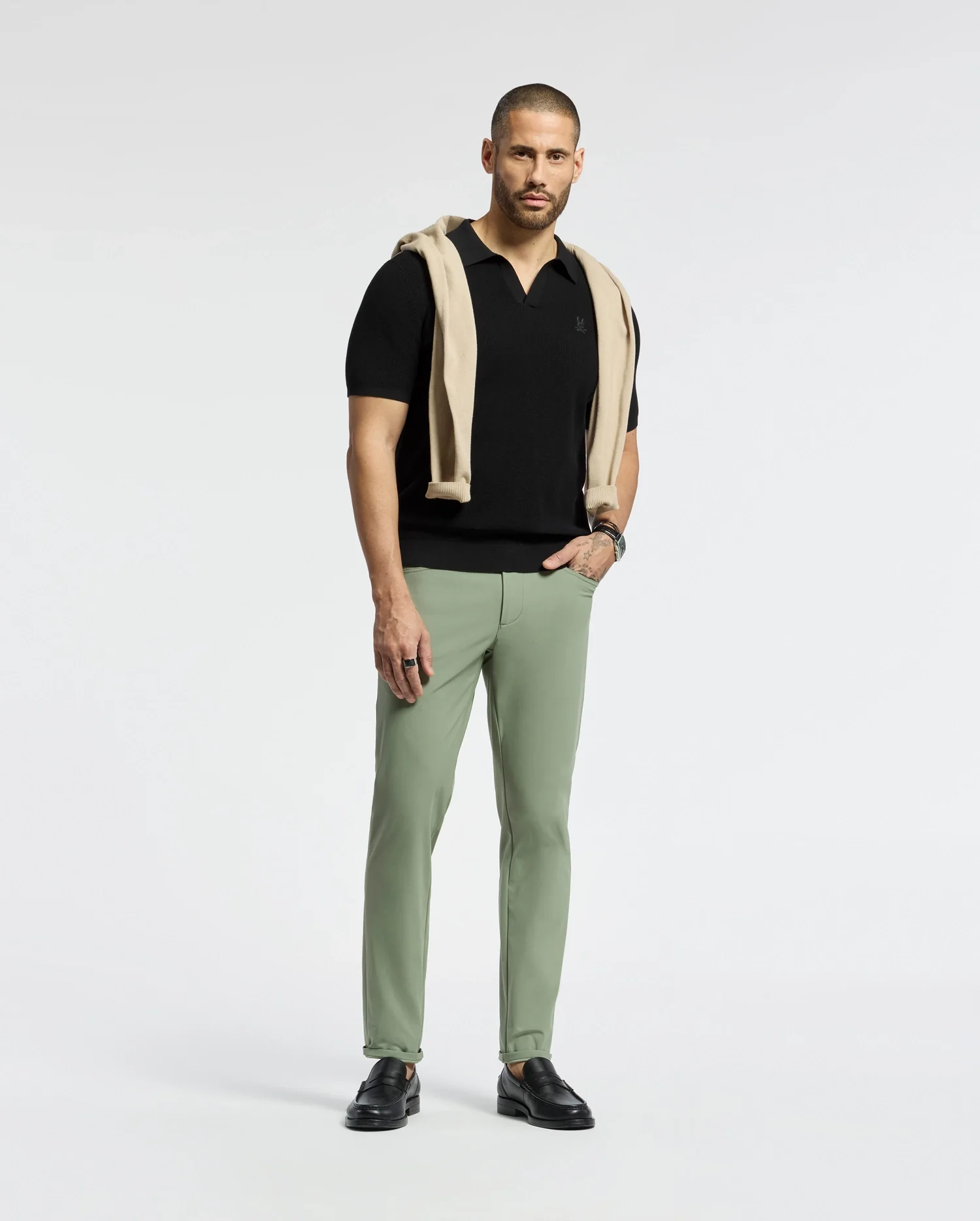 MENS LEETON KNIT POLO SHIRT - B6E562F200 - Image 7