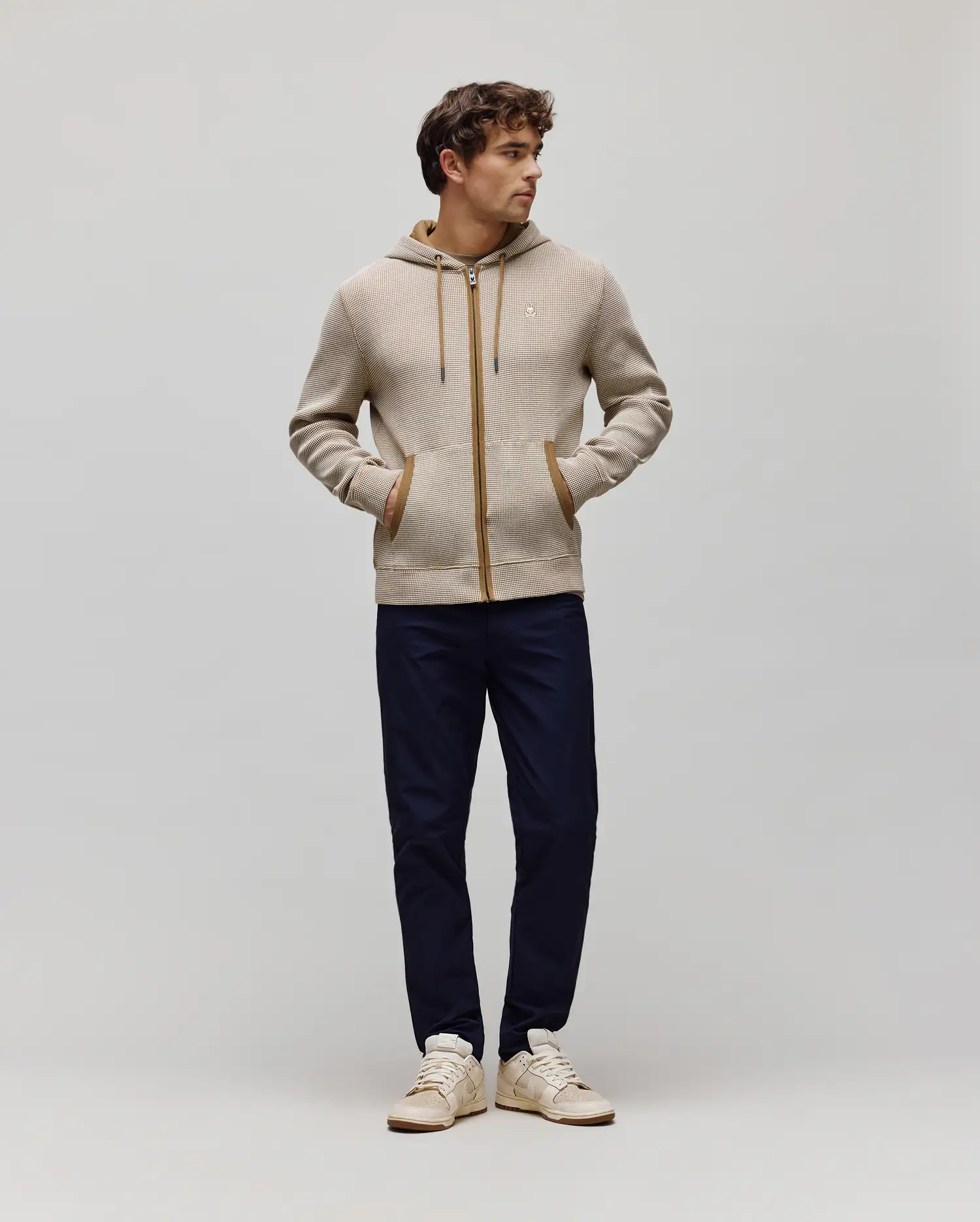 MENS MAXTON WAFFLE FULL ZIP HOODIE - MT0500170 - Image 3