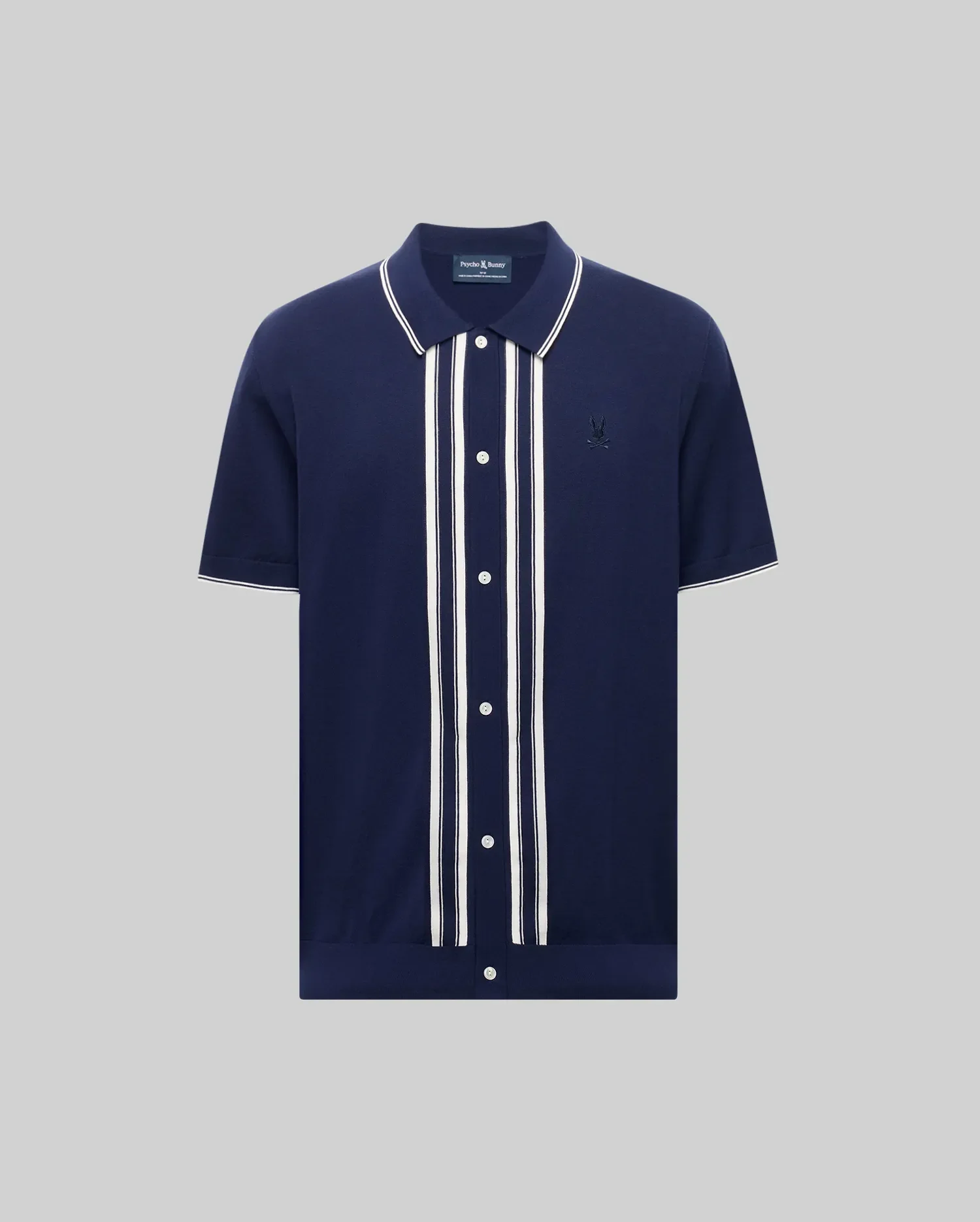 MENS PATRICE BORDER STRIPE KNIT SHIRT - MT0400054 - Image 4