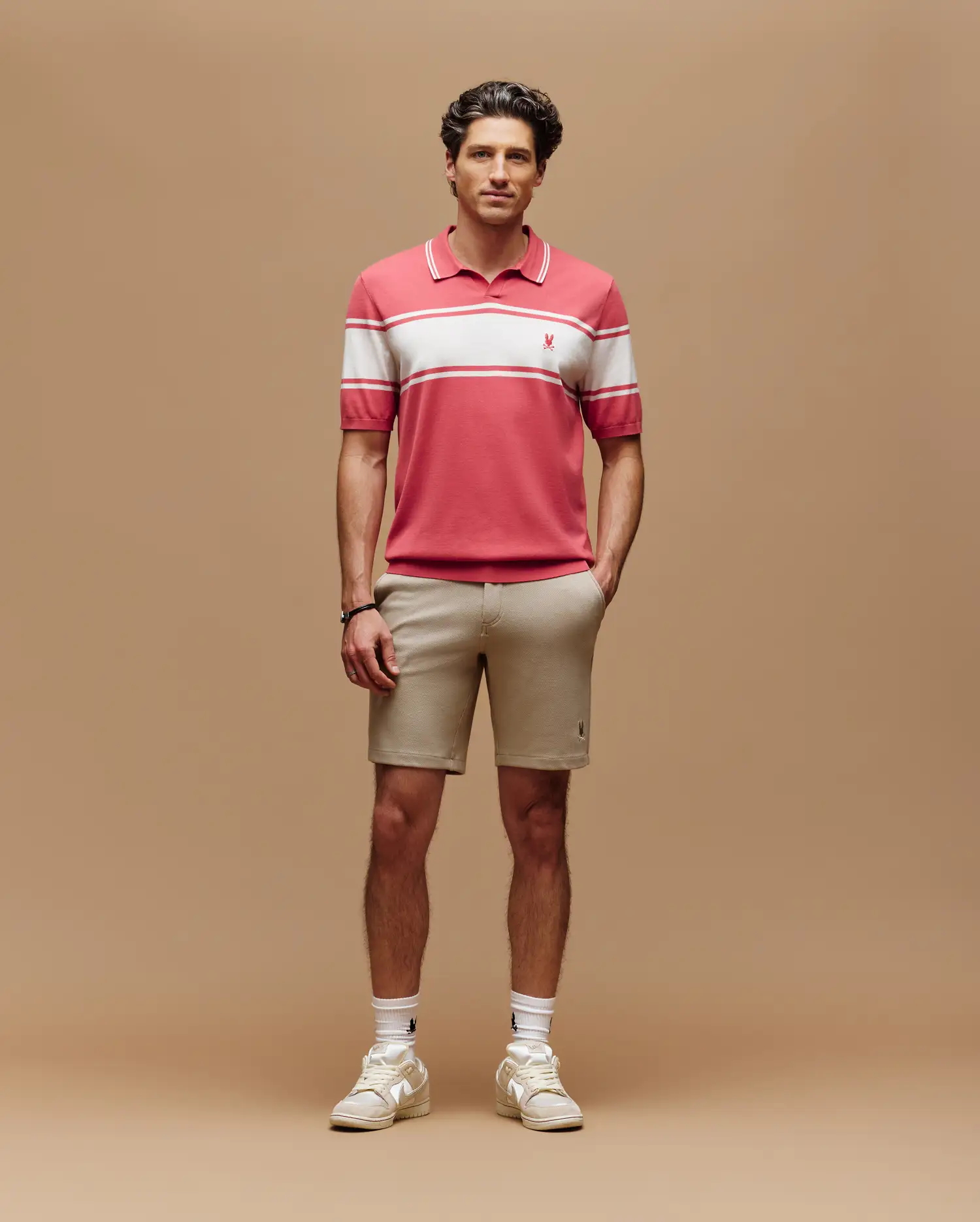 MENS ZAVIAN STRIPE KNIT POLO - MT0400055 - Image 4